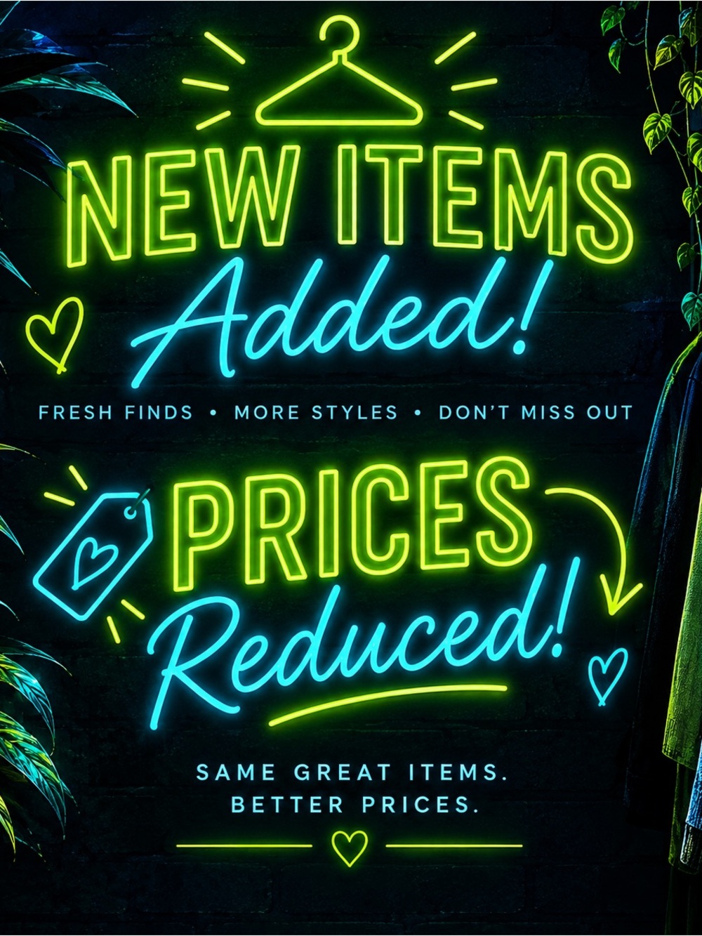 New Items Added & Prices Reduced